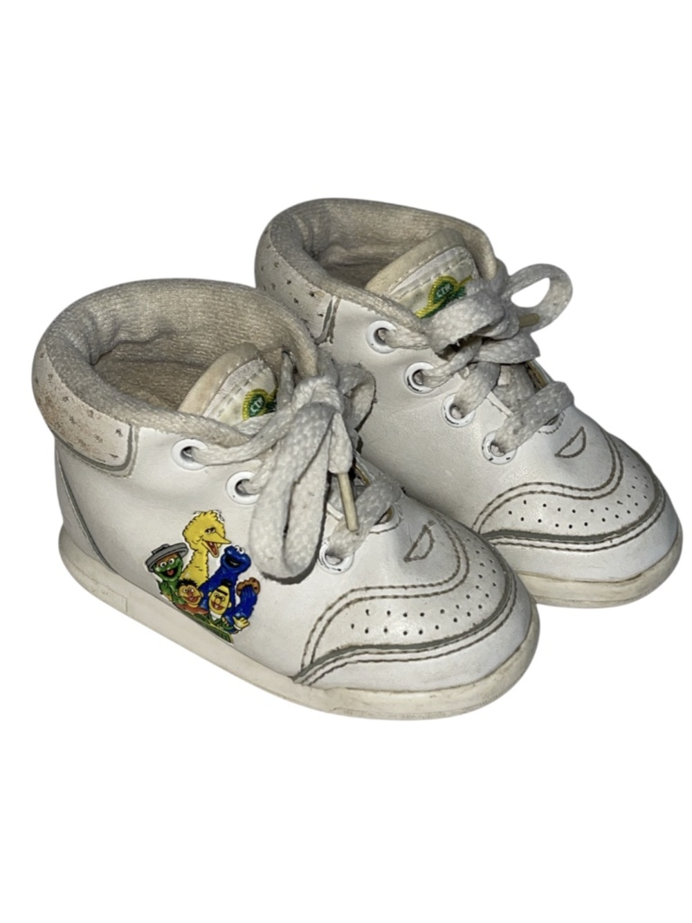 Vintage Sesame Street Sz 4 Infant Toddler Sneaker Shoes Oscar Cookie Big Bird